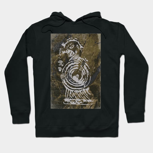 Vikings abstract line art Hoodie by NJORDUR